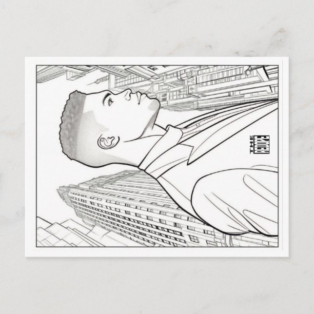Tarjeta postal para colorear | Jefe de Gotham (Anverso)