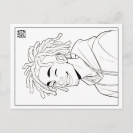 Tarjeta postal para colorear | Locs