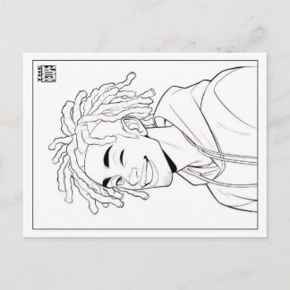 Tarjeta postal para colorear | Locs