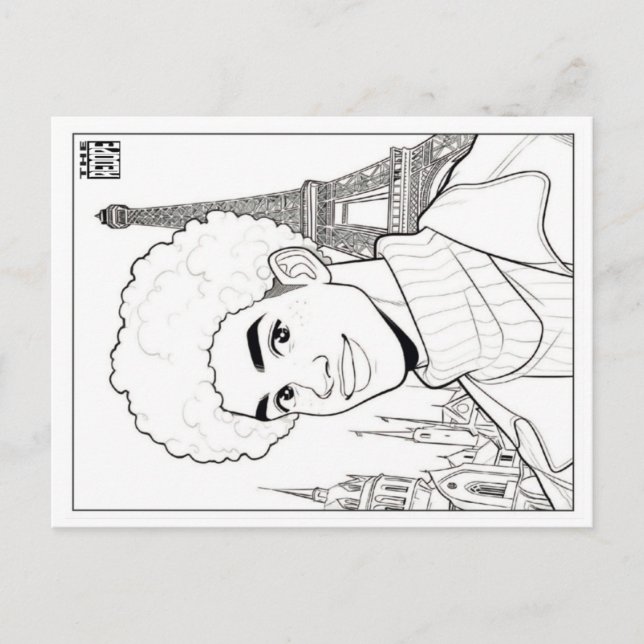 Tarjeta postal para colorear | Primavera 18 (Anverso)