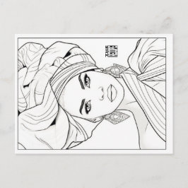 Tarjeta postal para colorear | Reina Diáspora