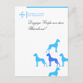 Tarjeta postal para criadores de dogos