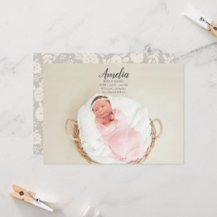 Tarjeta postal para el anuncio del nacimiento de l