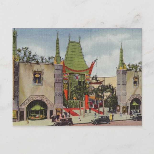 Tarjeta postal para el Boda de teatro Grauman (Anverso)