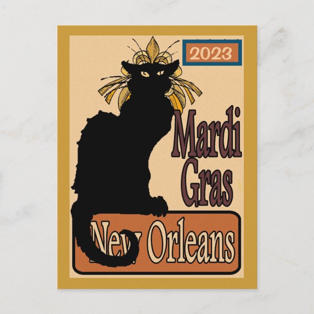 Tarjeta postal para el chat de Mardi Gras (Anverso)