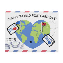 Tarjeta postal para el Día Mundial de la Tarjeta P