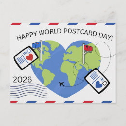 Tarjeta postal para el Día Mundial de la Tarjeta P
