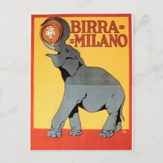 Tarjeta postal para elefantes de la cosecha de Bir