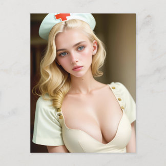 Tarjeta postal para enfermera novata sexy