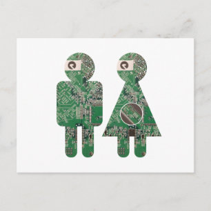 Tarjeta postal para familias