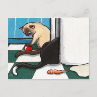Tarjeta postal para gato Fridge Raiders