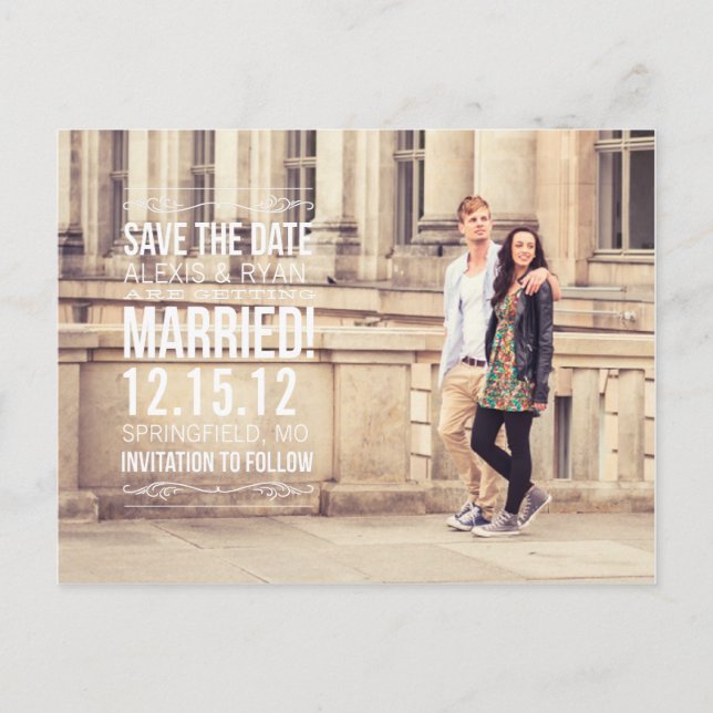 Tarjeta Postal para Guardar la Fecha (Anverso)