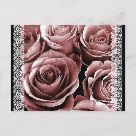 Tarjeta Postal para Guardar la Fecha ROSAS ROSADAS