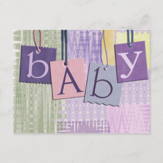 Tarjeta postal para la ducha de bebé
