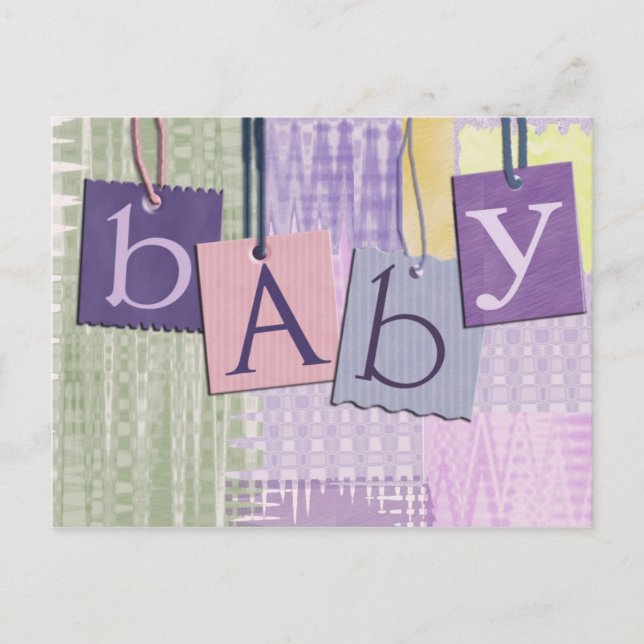 Tarjeta postal para la ducha de bebé (Anverso)