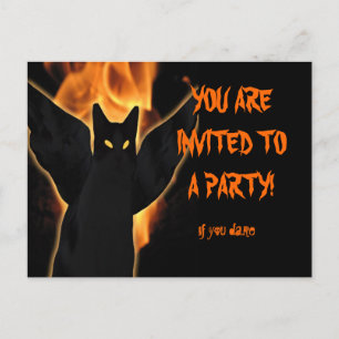 Tarjeta postal para la invitación de Halloween par
