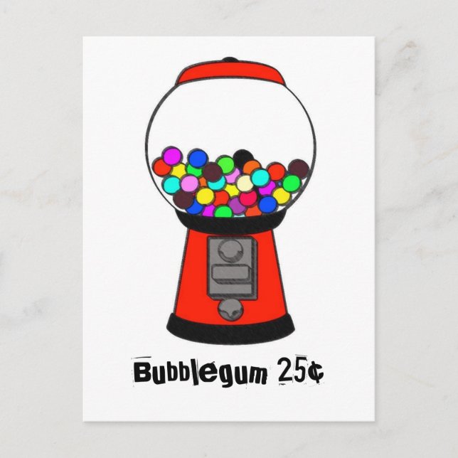 Tarjeta postal para la máquina Gumball con desplaz (Anverso)