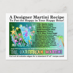 Tarjeta postal para la receta de Martini tropical 