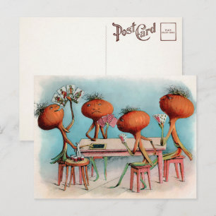 Tarjeta postal para las cartas de juego de Victori