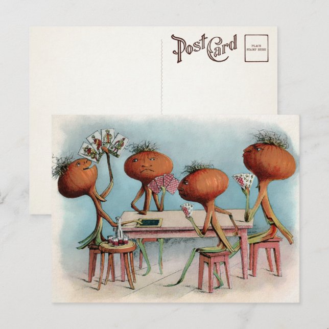 Tarjeta postal para las cartas de juego de Victori (Anverso / Reverso)