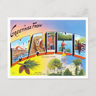 Tarjeta postal para las grandes letras de Maine Vi