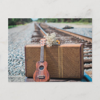 Tarjeta postal para maleta de época