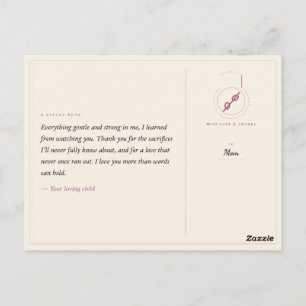 Tarjeta postal para mamá Tarjeta de amor materna