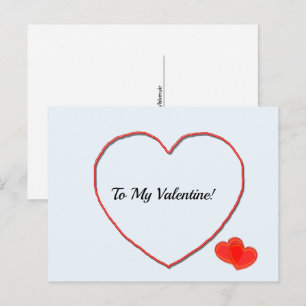 Tarjeta postal - Para mi corazón de San Valentín e