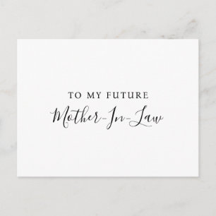 Tarjeta postal para mi futura suegra