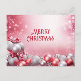 Tarjeta postal para Navidades de bolas de Navidad 