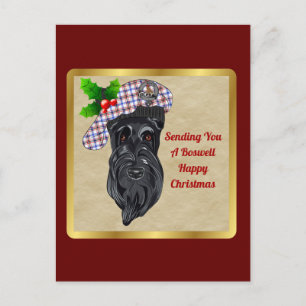 Tarjeta postal para Navidades de Boswell Clan Badg