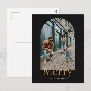 Tarjeta postal para Navidades de fotografía con ma
