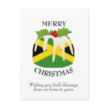 Tarjeta postal para Navidades de la BANDERA de Pud