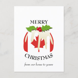 Tarjeta postal para Navidades de la BANDERA de Pud