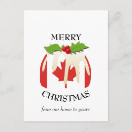 Tarjeta postal para Navidades de la BANDERA de Pud