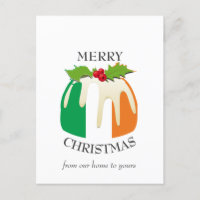 Tarjeta postal para Navidades de la BANDERA IRLAND