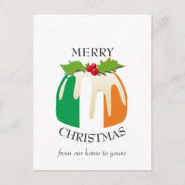 Tarjeta postal para Navidades de la BANDERA IRLAND