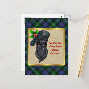 Tarjeta postal para Navidades de MacKenzie Clan Ba