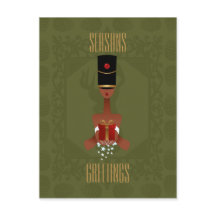 Tarjeta postal para Navidades de regalo navideño d