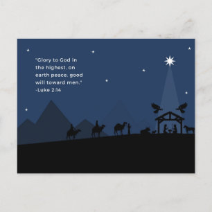 Tarjeta postal para Navidades Luke 2:14