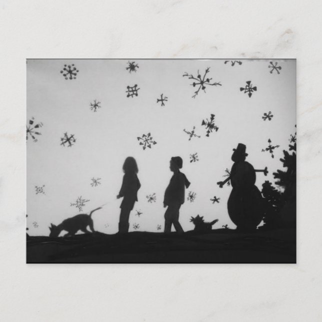 Tarjeta postal para Navidades/vacaciones "Familia  (Anverso)