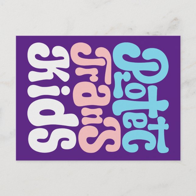 Tarjeta postal para niños transexuales de protecci (Anverso)