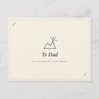 Tarjeta postal para papá | Tarjeta de amor paterna