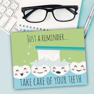 Tarjeta postal para recordatorio de citas dentales