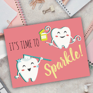Tarjeta postal para recordatorio de citas dentales