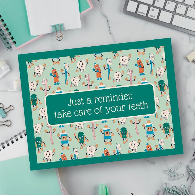 Tarjeta postal para recordatorio de citas dentales (Subido por el creador)