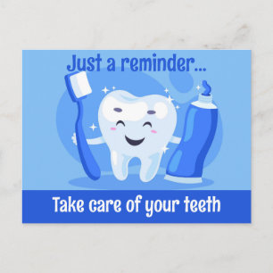 Tarjeta postal para recordatorio de citas dentales