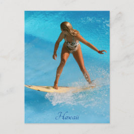 Tarjeta postal para surfistas de Hawaii
