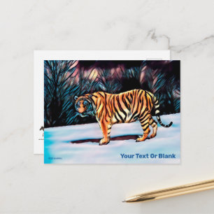 Tarjeta postal para tigres siberianos