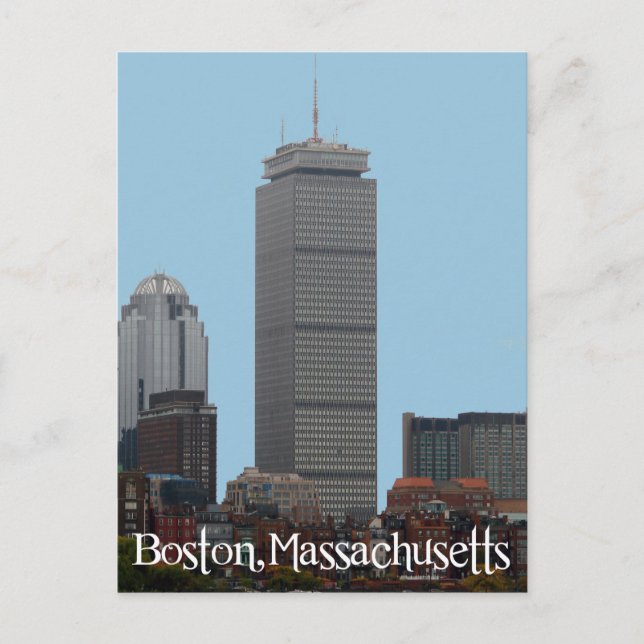 Tarjeta postal para torre cautelar de Boston Massa (Anverso)